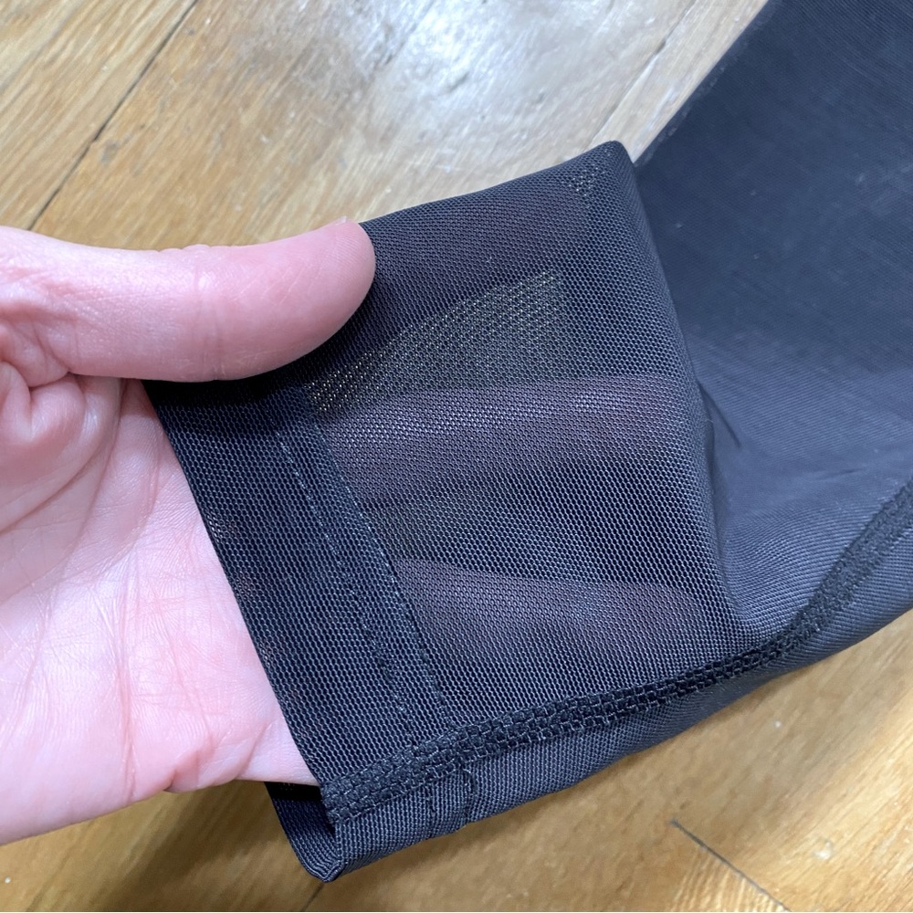 New Balance Sport Black White Stripe Mesh Panel High-Mid Waist Leggings S? - Picture 7 of 11